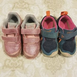 Two pairs if size 6 toddler plae puma sneakers